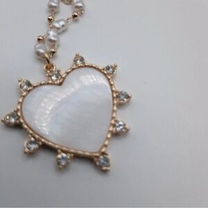 Park Lane Esme Gold and White Heart Necklace